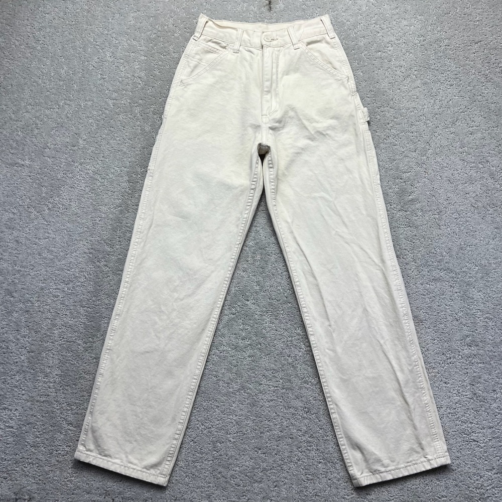 J‎ Galt Pants Womens Small Off White Shanghai Cream Cotton Carpenter High Rise